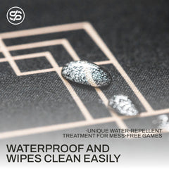 Slowplay Godel mat features durable hemmed edges for long-lasting use.