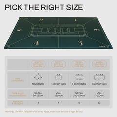Slowplay Nash poker mat smooth velvet surface enhances touch and card handling.