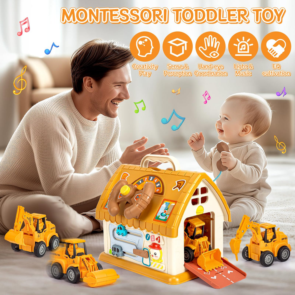 SLTBEH pull-back excavator car glides for construction-themed pretend play.