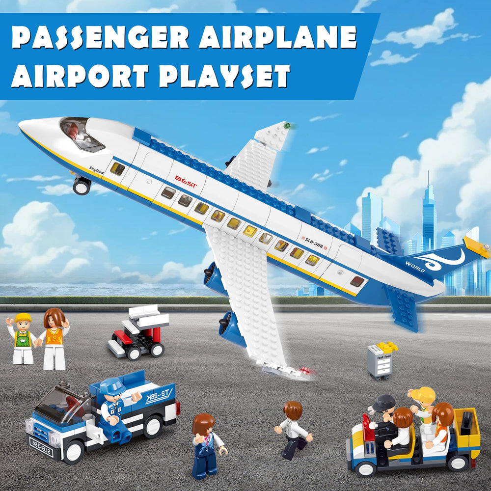 Sluban airport passenger bus promotes realistic airport role-play and storytelling.