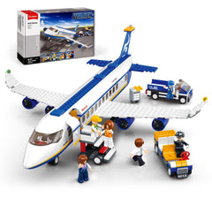 Sluban City Passenger Airplane front view for immersive airport play