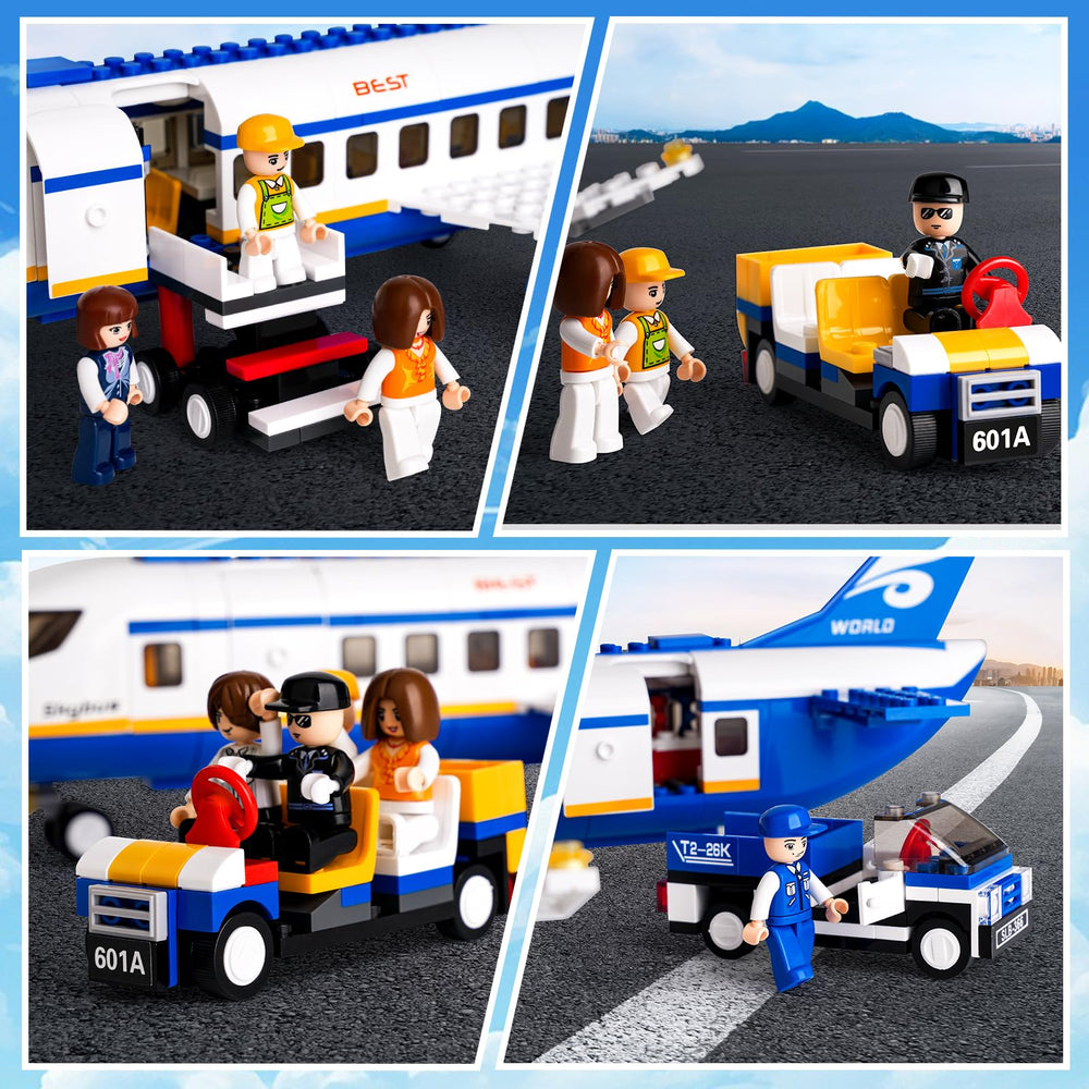 Sluban City Passenger Airplane exterior for imaginative play