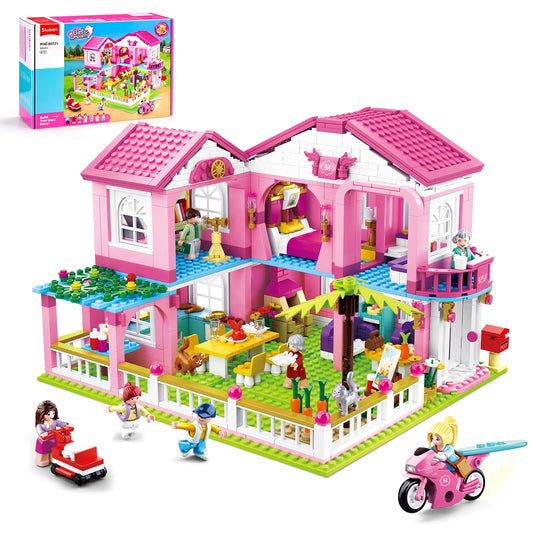 Sluban Garden Villa Friends exterior view showing a two-story villa for imaginative play.