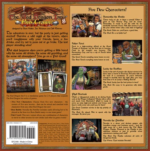Slugfest Games Red Dragon Inn 8 Pub Crawl variant enables cross-expansion hop between taverns.