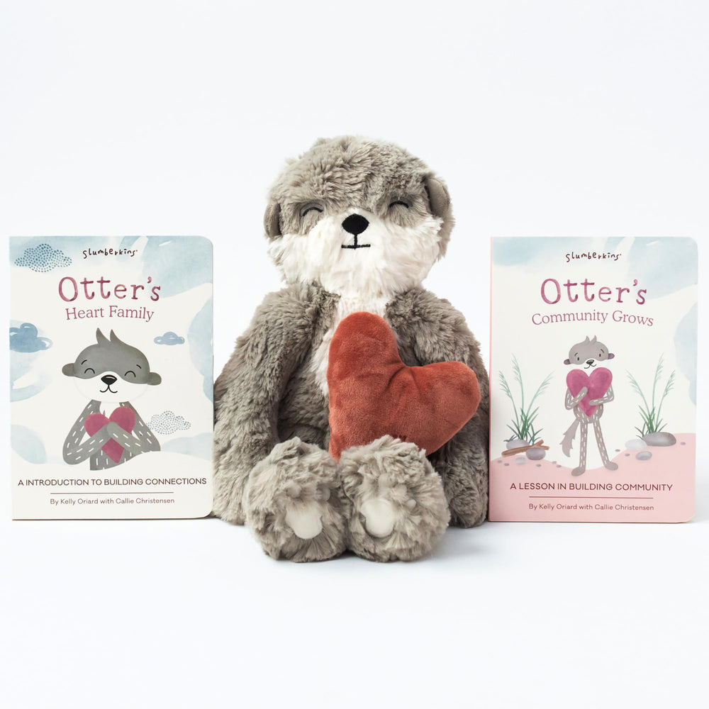Slumberkins Otter Kin plush cuddling for bonding moments