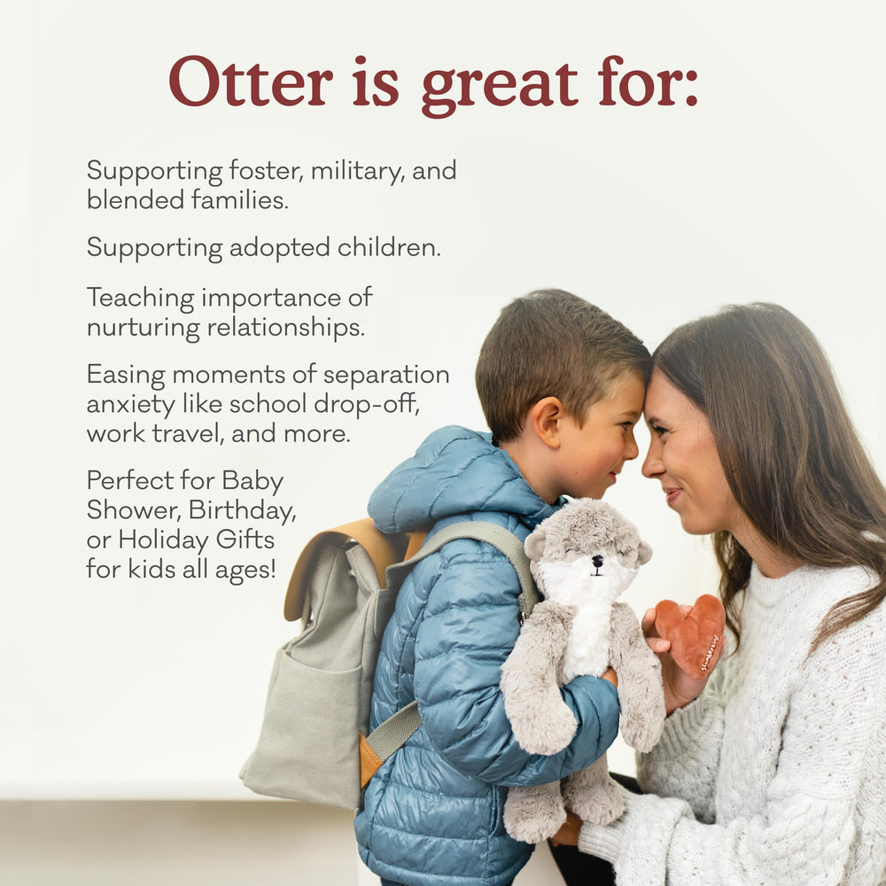 Otter Kin 6-inch by 14-inch size shown for portable cuddles