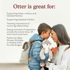 Otter Kin 6-inch by 14-inch size shown for portable cuddles