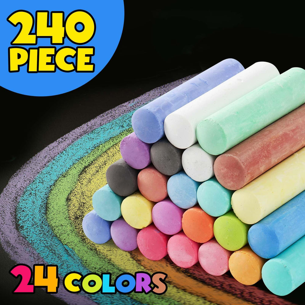 Small Fish jumbo chalk sticks in 24 colors for vibrant outdoor drawings.
