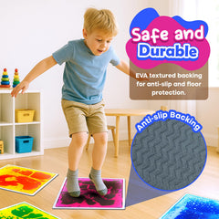 Small Fish colorful sensory mats for kids playing hopscotch and balance.