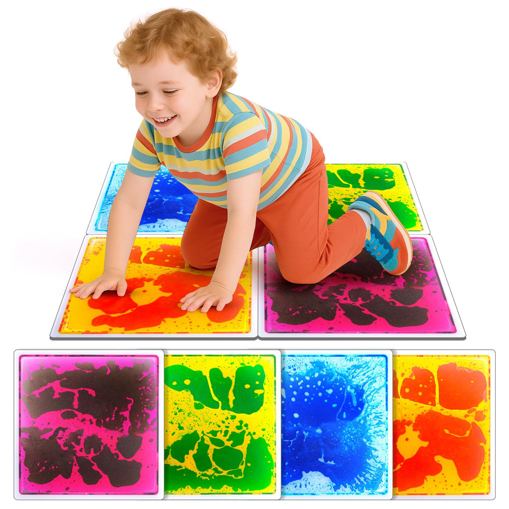 Small Fish sensory floor tiles 12x12 with liquid flow for visual exploration.
