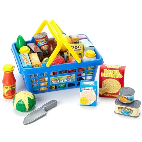 Small World Toys 32-piece set invites imaginative shop play.