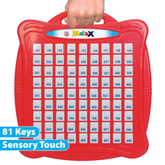 Small World Toys Multiplication grid keys demonstrate multiplication concepts on each press.