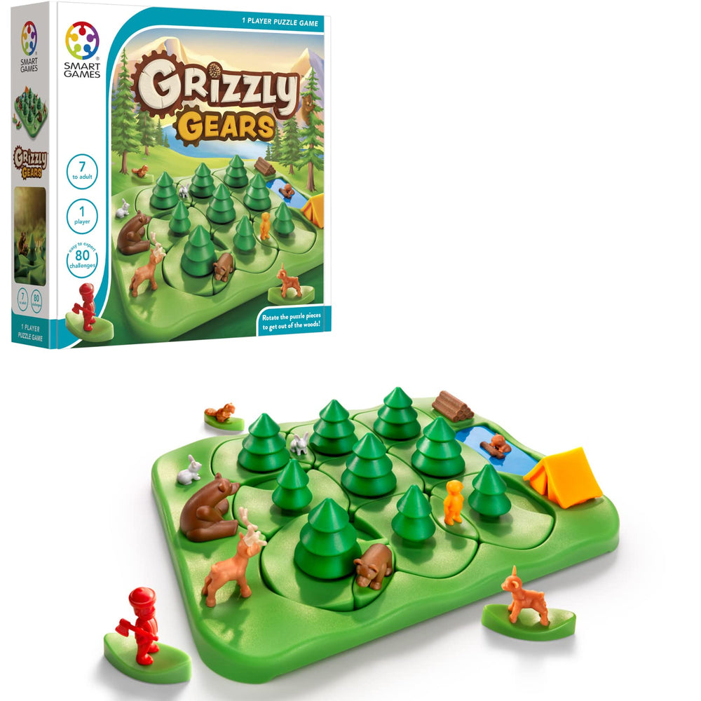SmartGames Grizzly Gears rotating maze board ready for family play and challenges