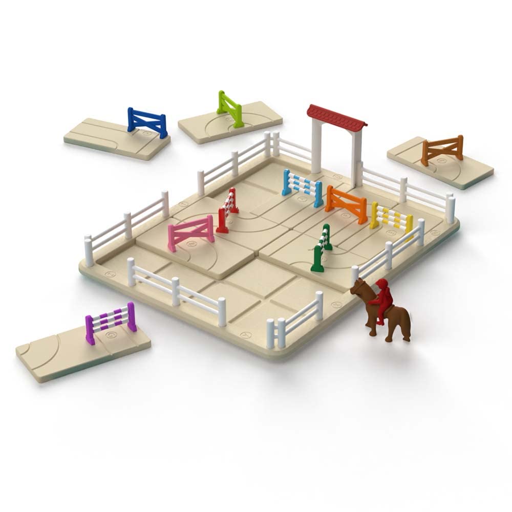 SmartGames Horse Academy course tiles help plan safe, efficient routes.