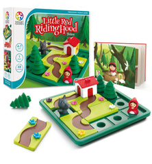 SmartGames Little Red Riding Hood puzzle setup shows forest path for early problem solving