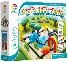 SmartGames Safari Park Jr challenges pack sparks progressive learning through fun, engaging levels.
