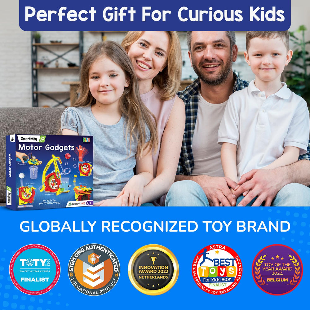 Smartivity 10-in-1 kit rotational energy builds with motor-powered projects