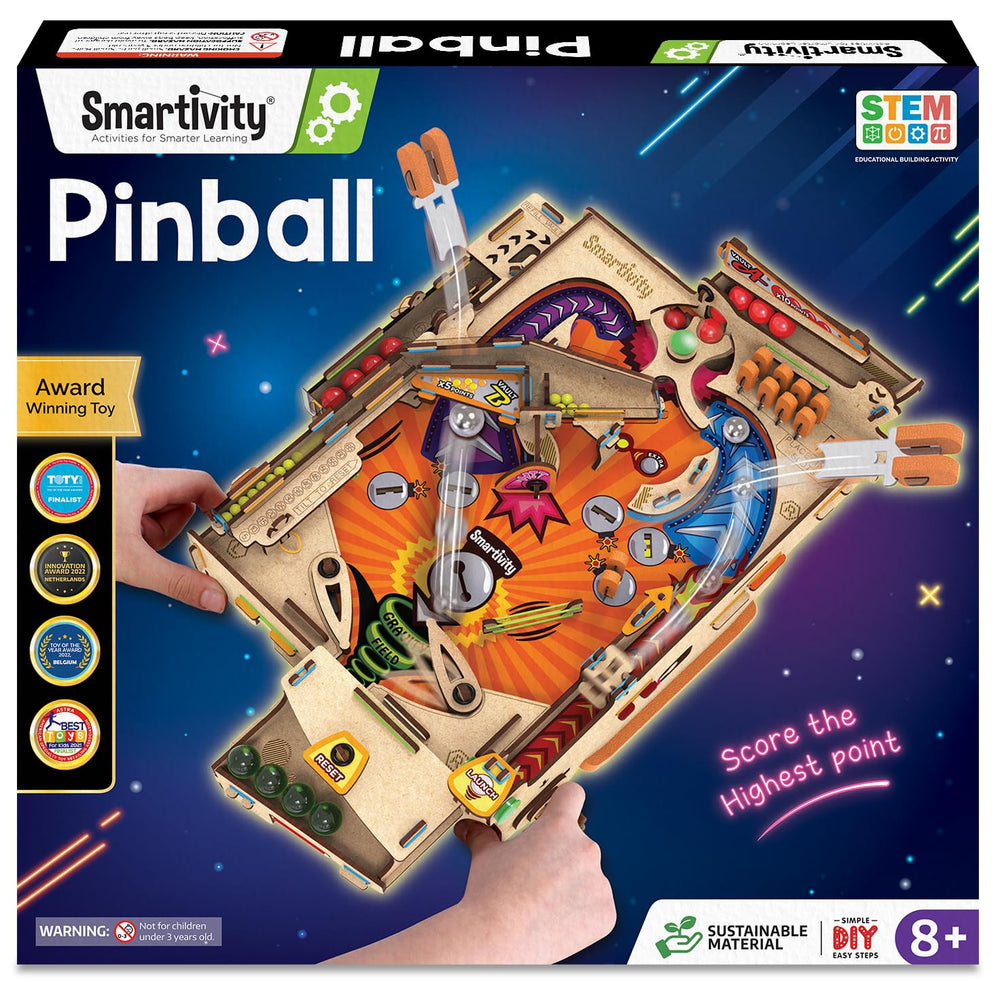 Smartivity DIY Pinball Machine assembly promotes hands-on STEM learning.