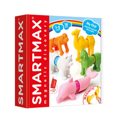 SmartMax My First Animals magnetic bars for easy, sturdy toddler building.