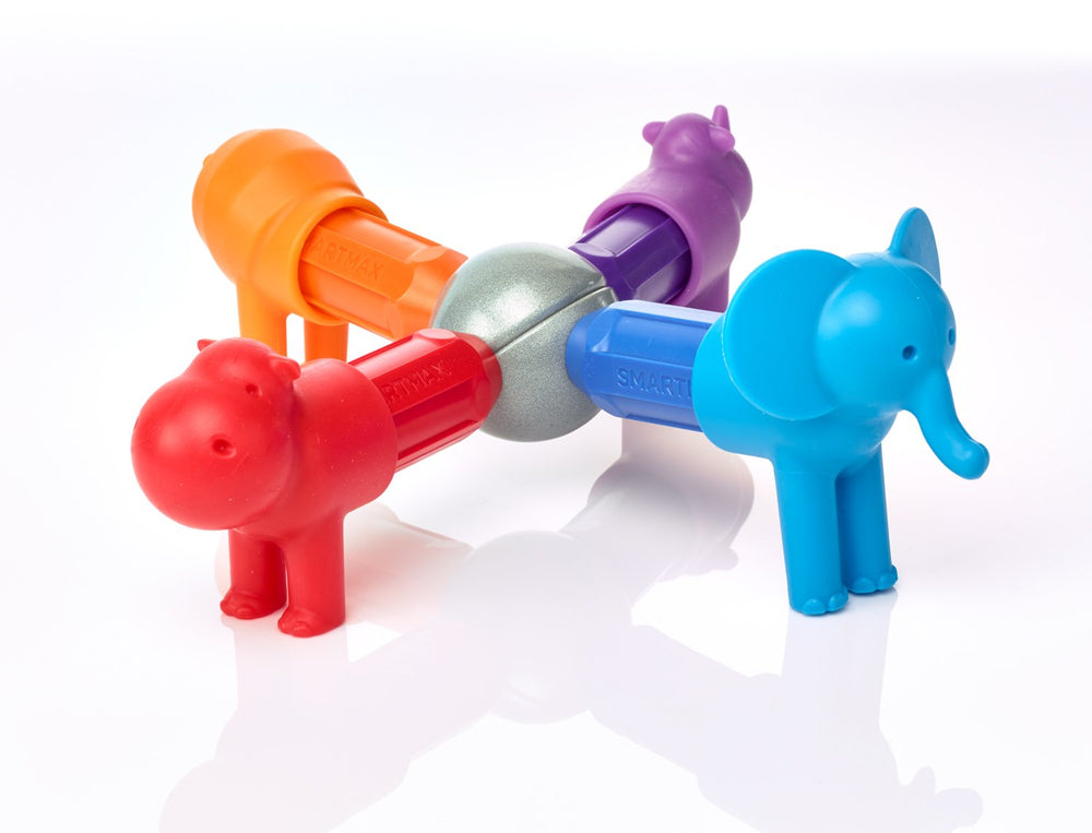 SmartMax My First Safari Hippo pieces invite tactile, friendly construction experiences.