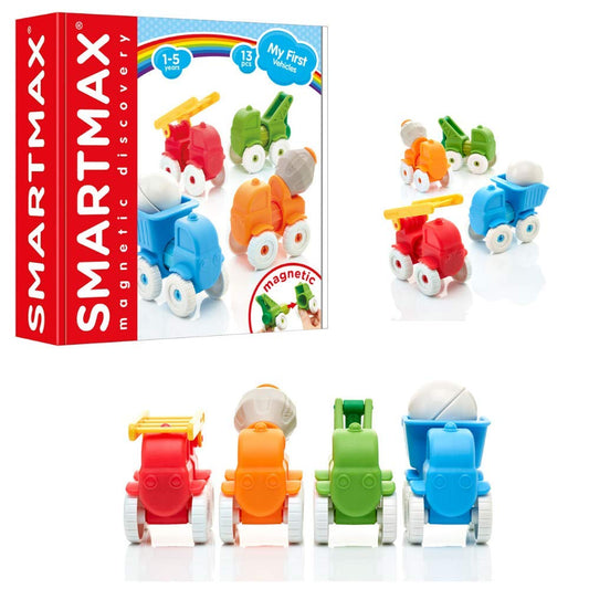 SmartMax My First Vehicles magnetic pieces support hands-on exploration and early engineering play
