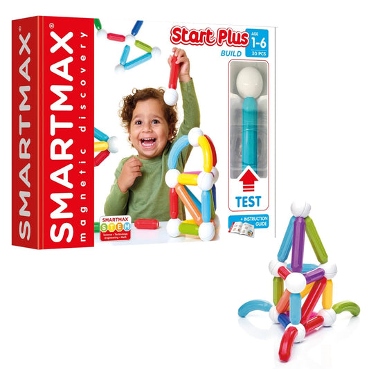 SmartMax Start Plus product shot featuring colorful oversized bars and metal balls for early STEM play.