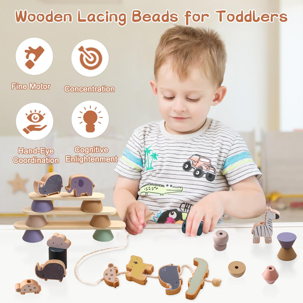 Smartwo toddler threading beads in action demonstrating concentration and hand-eye coordination