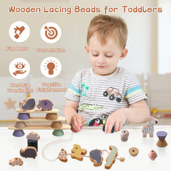 Smartwo toddler threading beads in action demonstrating concentration and hand-eye coordination