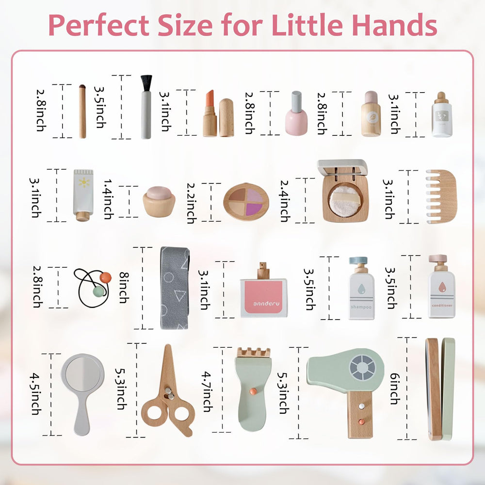 Smartwo wooden mirror and headband encourage social play and organization.
