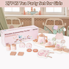 Smartwo wooden tea cups support small-hand grip and cooperative play