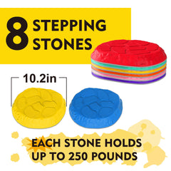 SmartYeen stepping stones with non-slip edging for sturdy outdoor play sessions.