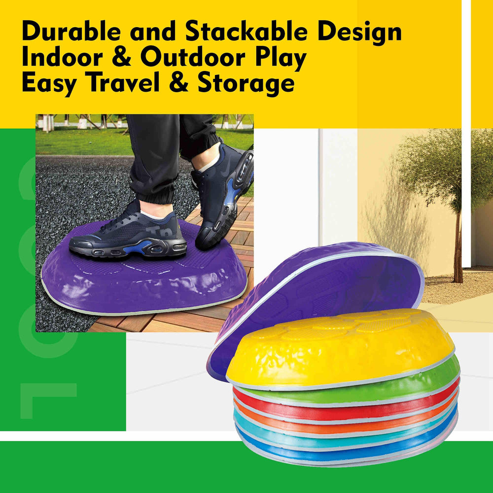 SmartYeen stepping stones stackable design makes storage and transport easy.