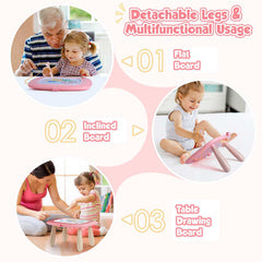 Smasiagon travel-friendly board with detachable legs and built-in handle for trips