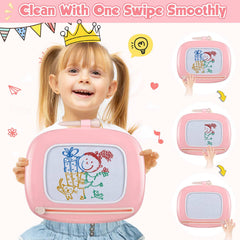 Smasiagon soft pink doodle pad with four-color drawing for vivid art.
