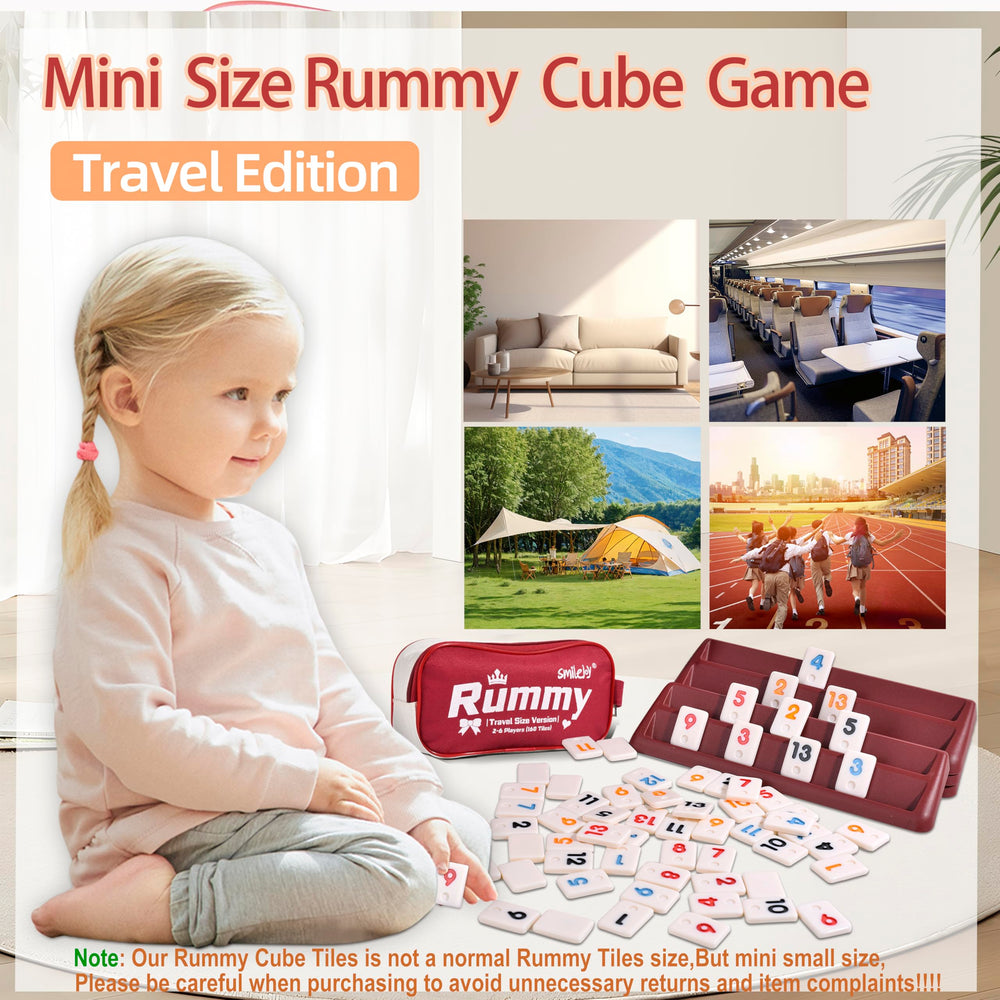 Smilejoy Mini Rummy Cube family enjoying a tabletop game night.