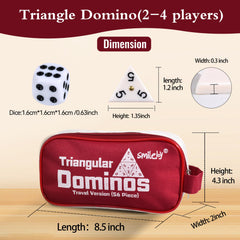 Smilejoy Triangle Domino 56-tile set ready for family game night.