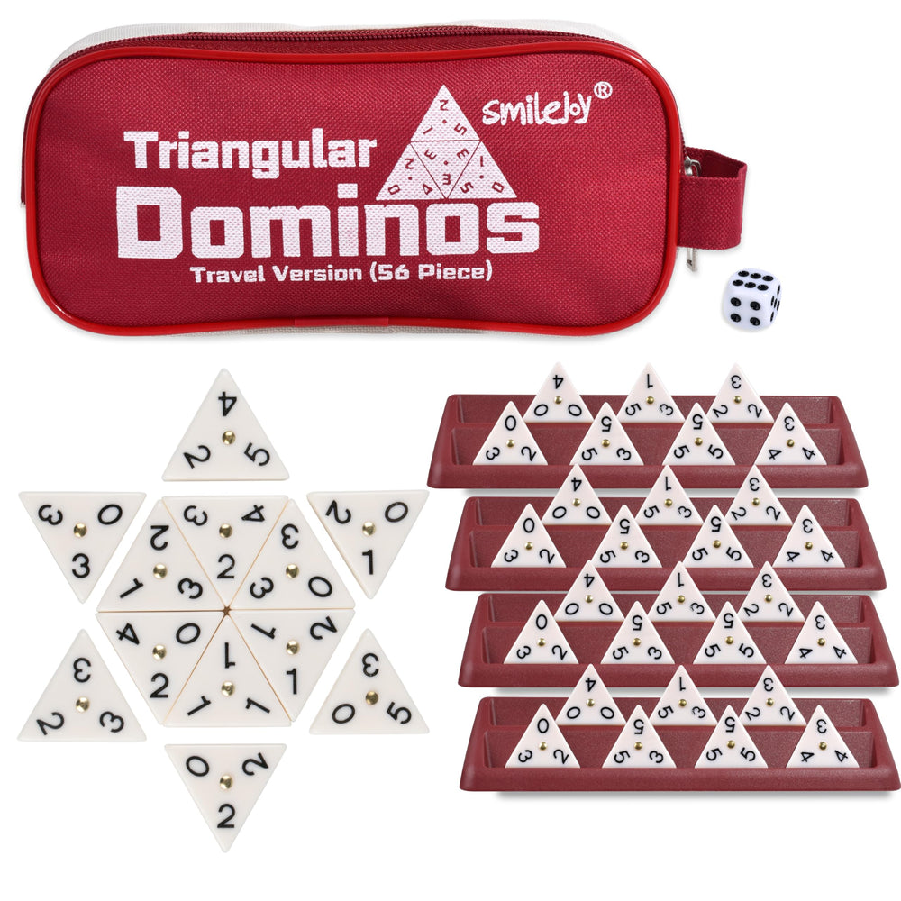 Smilejoy Triangle Domino brass spinners close-up for strategic play.