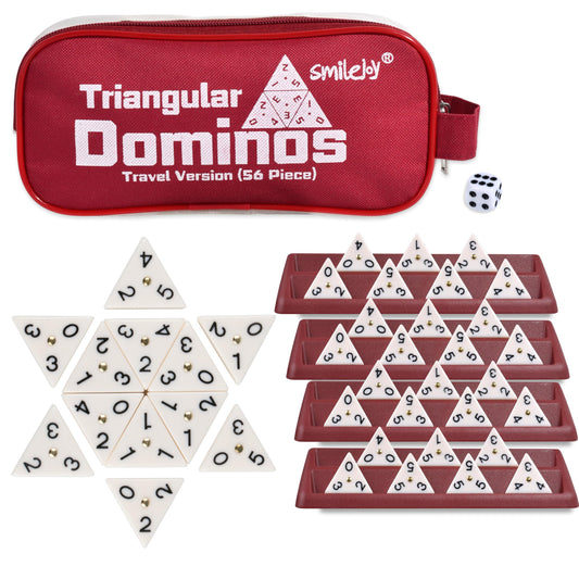 Smilejoy Triangle Domino brass spinners close-up for strategic play.