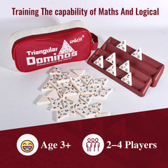 Smilejoy triangle domino tiles on table ready for learning.