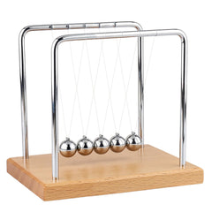 Smilesorg Newton's Cradle with five beads in motion illustrating momentum transfer and gravity