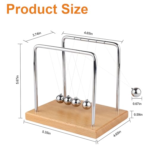 Smilesorg Newton's Cradle showing kinetic motion in a quiet office setting