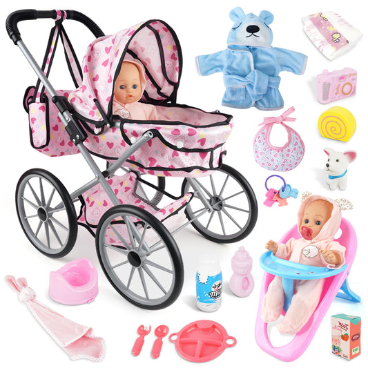 SMILESSKIDDO baby doll stroller—soft, inviting playtime for nurturing role-play adventures.