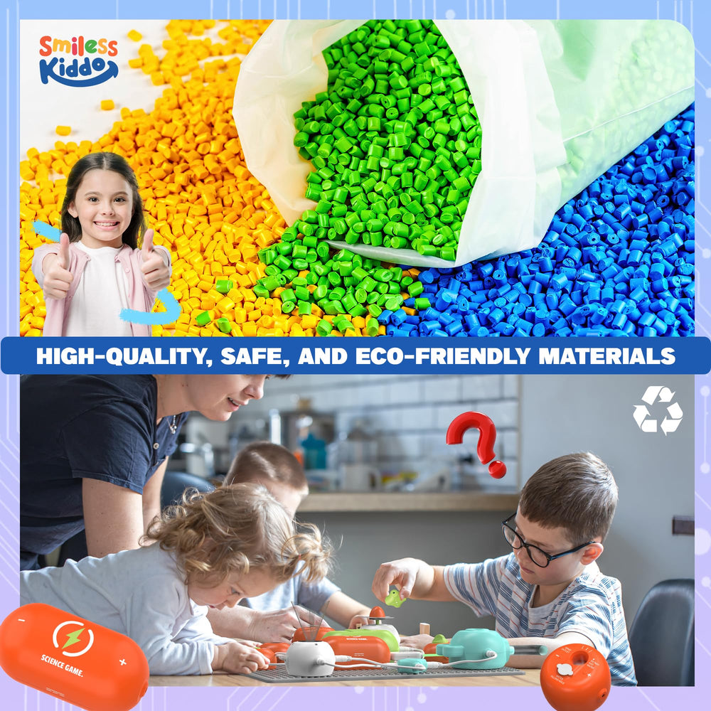 Smilesskiddo colorful manual cards guide step-by-step circuit building