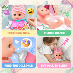 SMILESSKIDDO doll basket with handles promotes cozy baby care pretend play