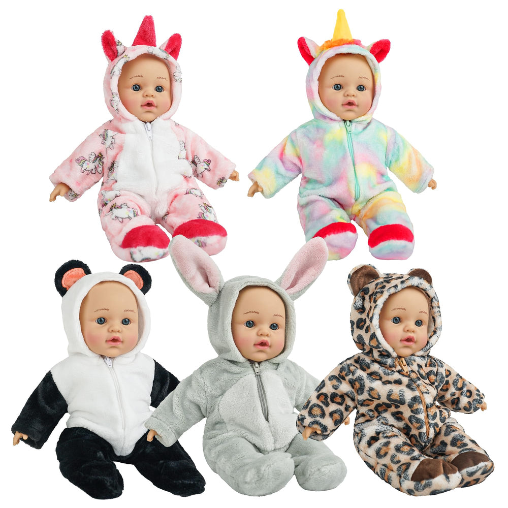SMILESSKIDDO hooded outfits fit 14-18 inch dolls, versatile for multiple sizes