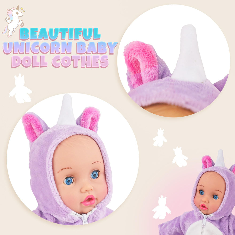 SMILESSKIDDO hooded doll outfit with ears, adorable animal look.