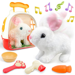 SMILESSKIDDO jumping rabbit toy nose and ears animate lively play.