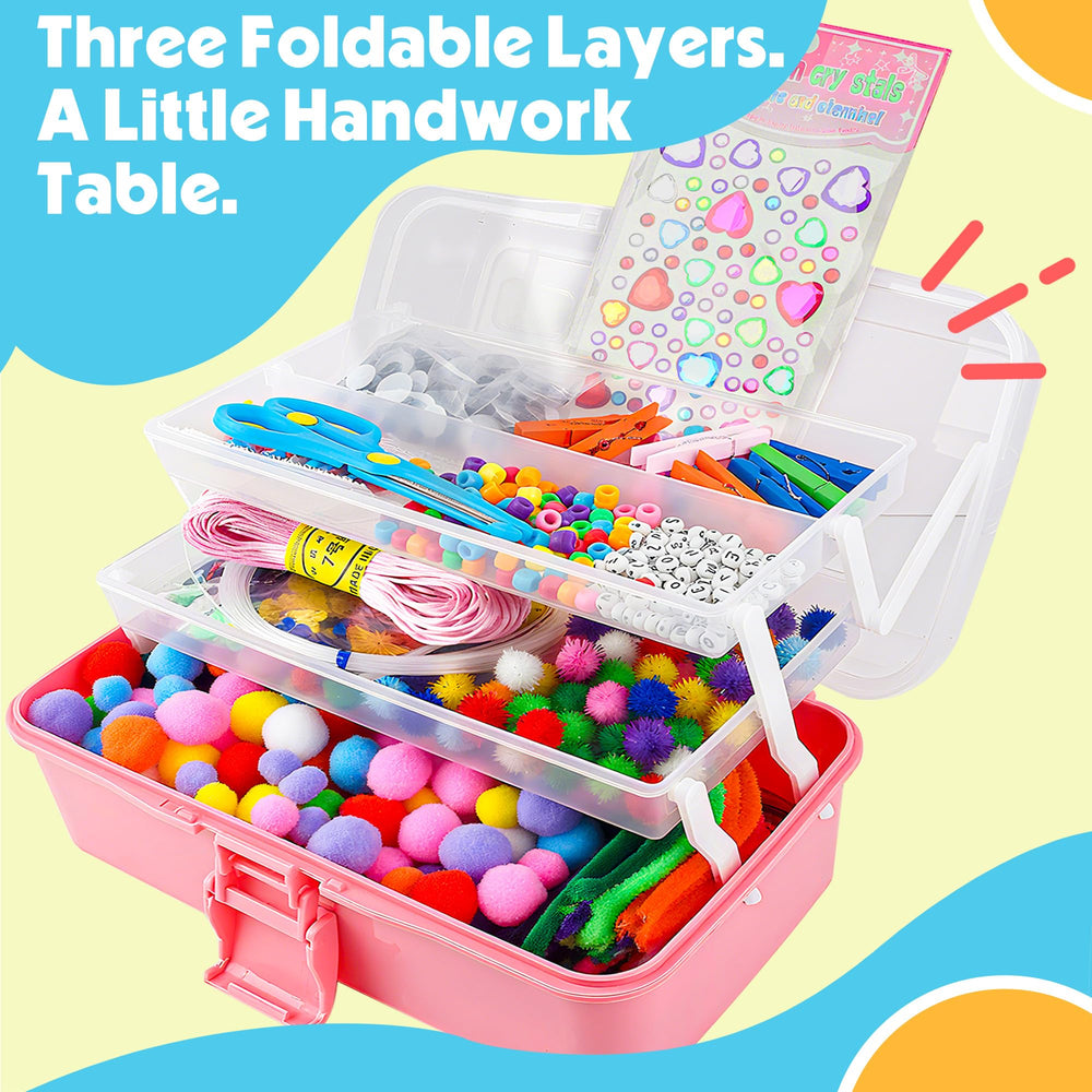 SMILESSKIDDO kids crafting session with a colorful mix of materials.