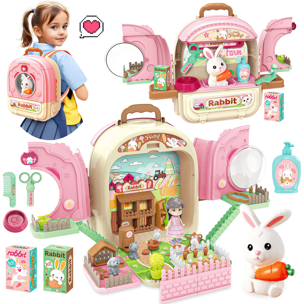 SMILESSKIDDO pet carrier backpack toy for imaginative play and storage.