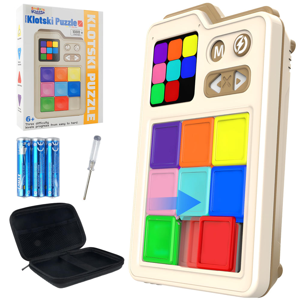 SMILESSKIDDO Super Slide Puzzle front view showing a 9-square grid for engaging play